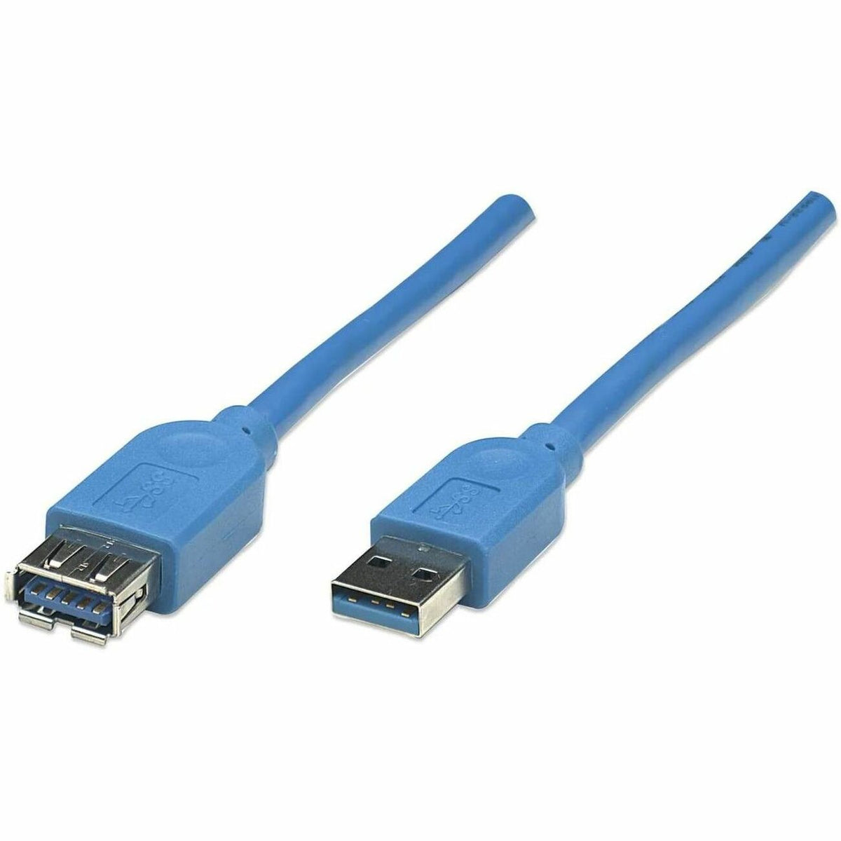 Manhattan SuperSpeed USB 3.0 A Male/A Female Extension Cable, 10 ft (3m), Blue - 322447