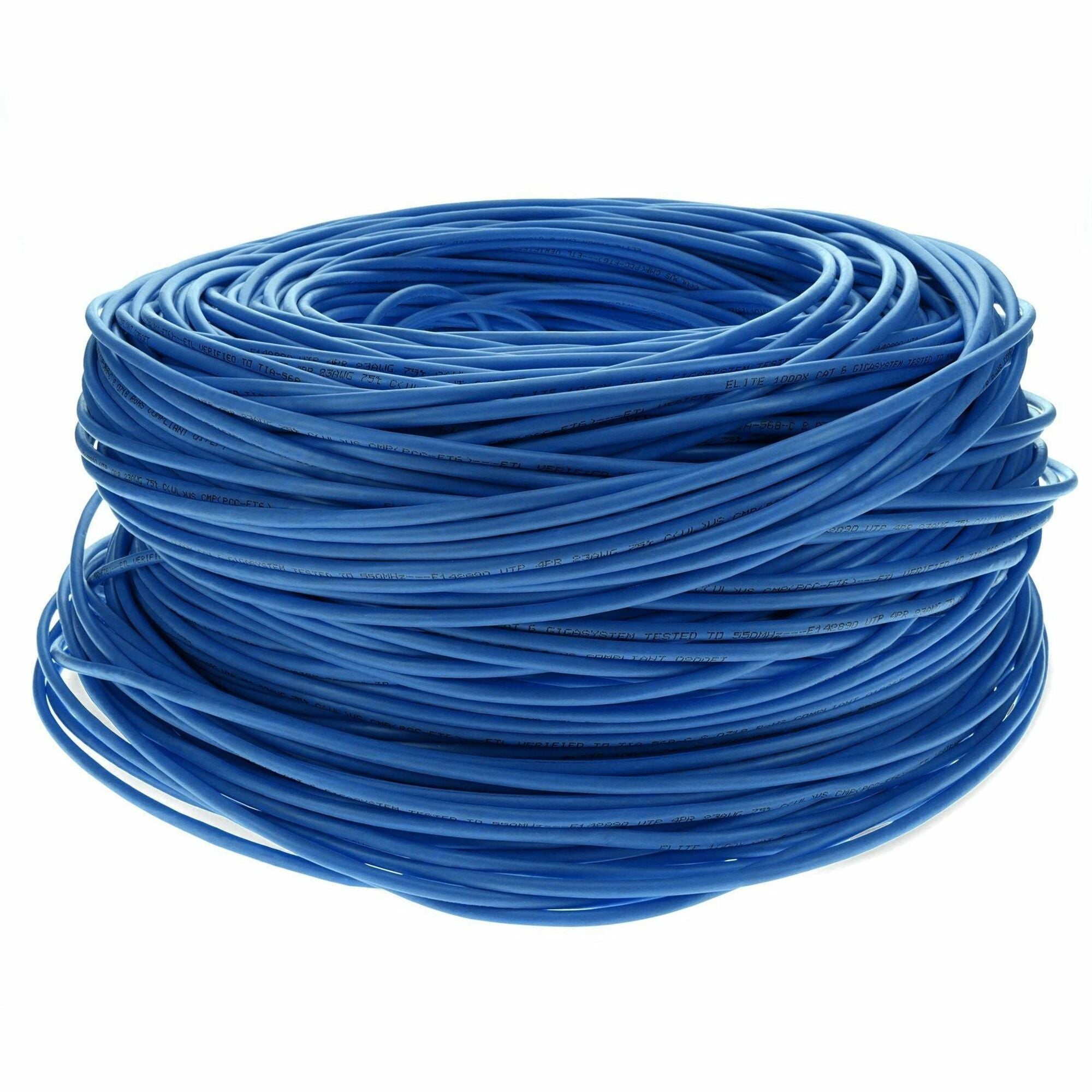 AddOn 500ft Blue CAT 6 PVC Ethernet Cable Snagless Bubble Boot RJ-45 M/M - ADD-500FCAT6-BE