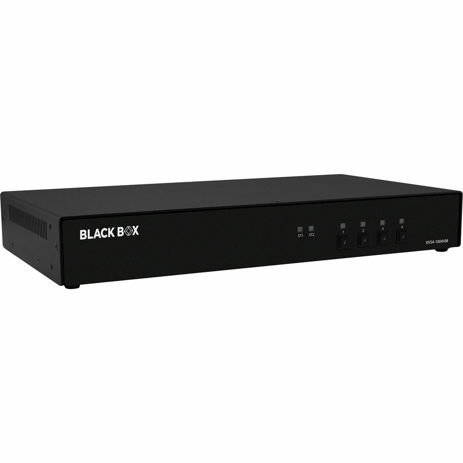 Black Box KVM Switch, NIAP 4.0 Certified - 4-Port, Single-Monitor, DisplayPort with MST, HDMI Out - KVS4-1004VM