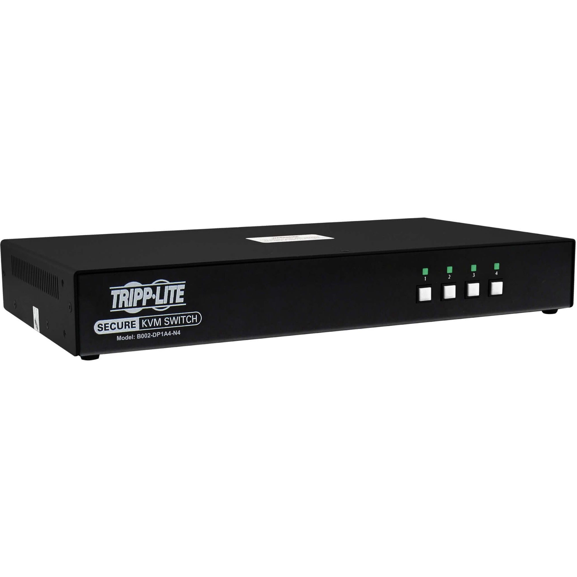 Tripp Lite by Eaton Secure KVM Switch, 4-Port, Single Head, DisplayPort to DisplayPort, 4K, NIAP PP4.0, Audio, TAA - B002-DP1A4-N4