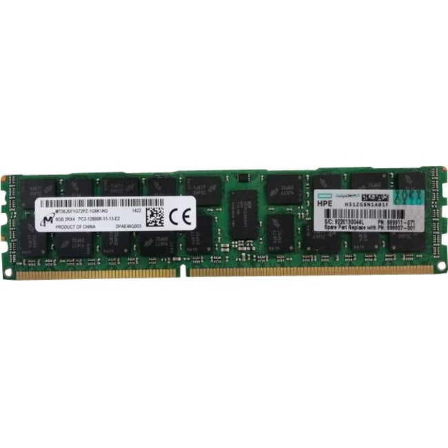 HPE 8GB, PC3-12800R-11, dual-rank x4 - 698807-001