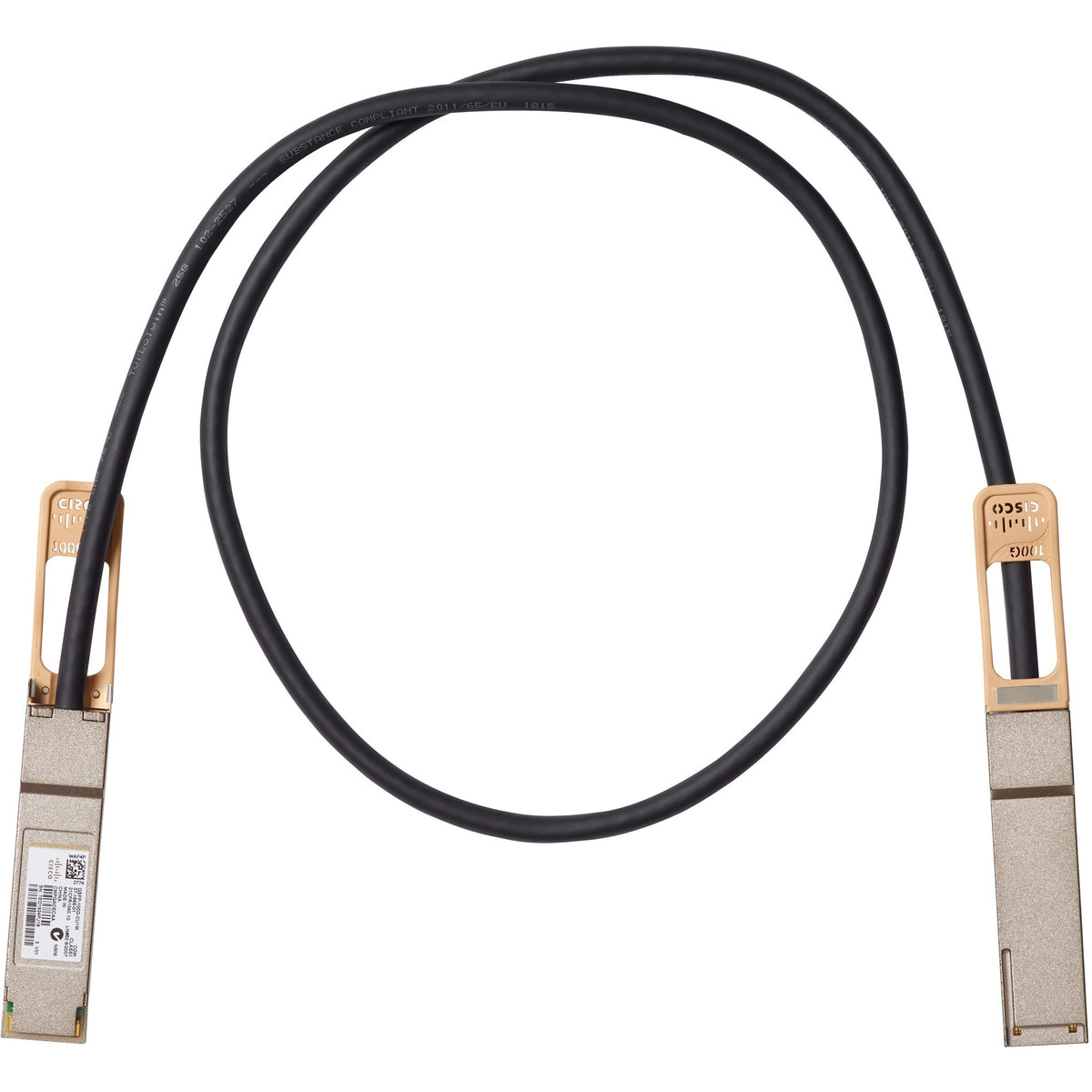 Cisco 100GBASE-CR4 QSFP Passive Copper Cable, 1-meter - QSFP-100G-CU1M=