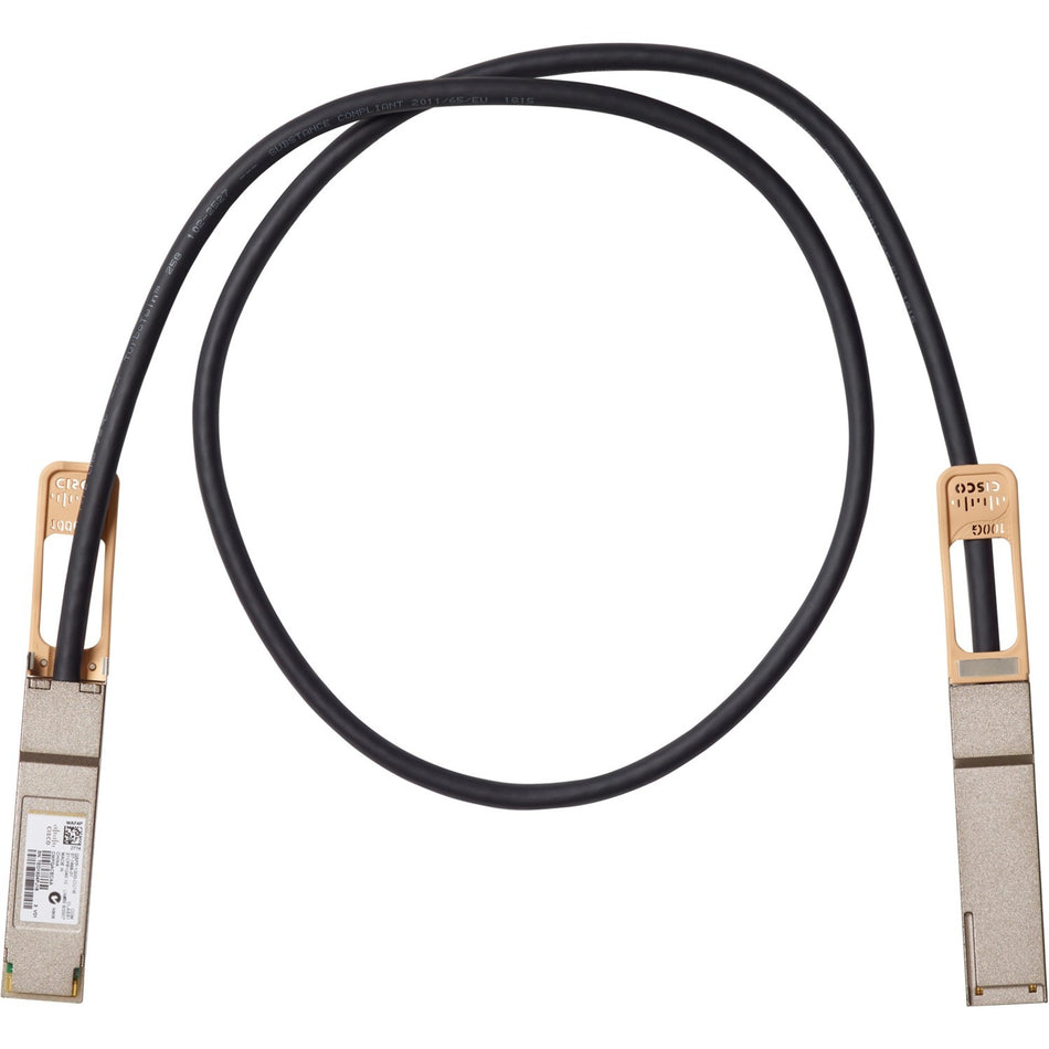 Cisco 100GBASE-CR4 QSFP Passive Copper Cable, 3-meter - QSFP-100G-CU3M=