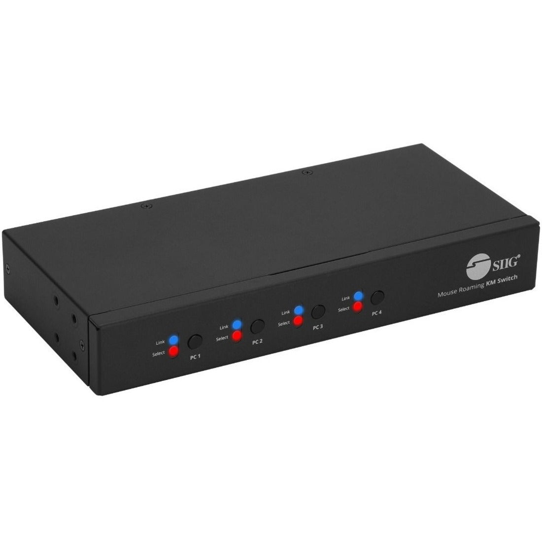 SIIG 4-Port Roaming KM Switch w/USB 2.0 Hub - JU-SW4311-S1