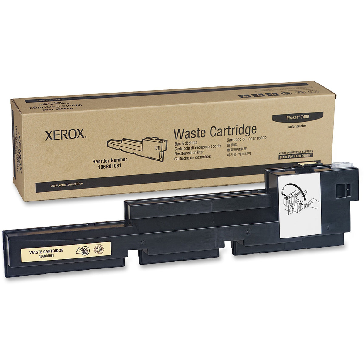 Xerox Waste Toner Cartridge For Phaser 7400 Printer - 106R01081