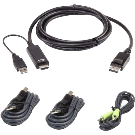 ATEN 1.8M USB Universal Secure KVM Cable Kit - 2L7D02UHDPX4