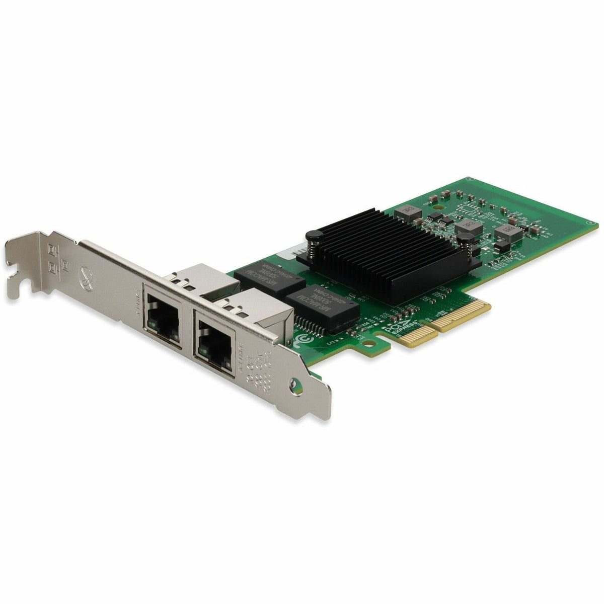 AddOn 10/100/1000Mbs Dual RJ-45 Port 100m PCIe 2.0 x4 Network Interface Card Intel 82576 Chipset - ADD-PCIE-2RJ45-V2