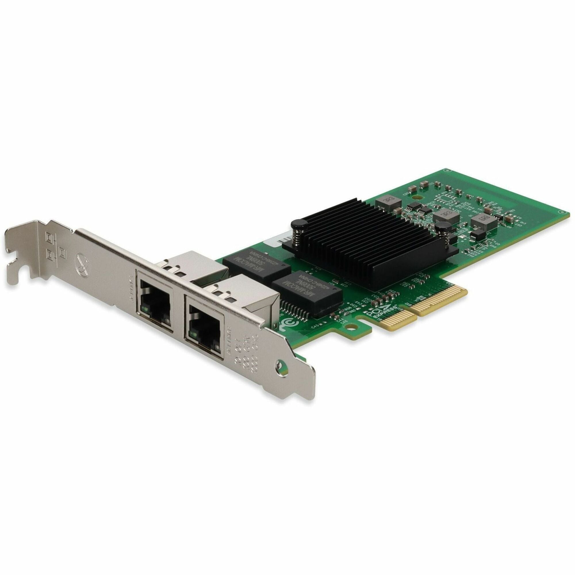 AddOn 10/100/1000Mbs Dual RJ-45 Port 100m PCIe 2.0 x4 Network Interface Card Intel 82576 Chipset - ADD-PCIE-2RJ45-V2