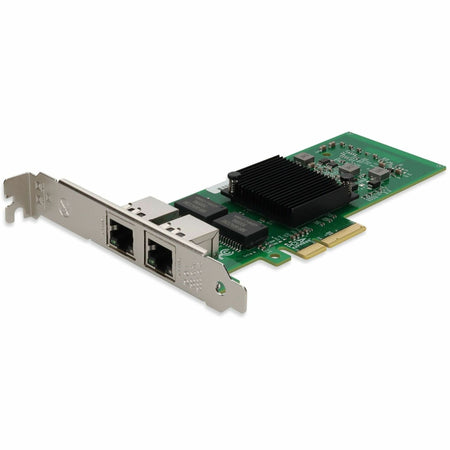 AddOn 10/100/1000Mbs Dual RJ-45 Port 100m PCIe 2.0 x4 Network Interface Card Intel 82576 Chipset - ADD-PCIE-2RJ45-V2
