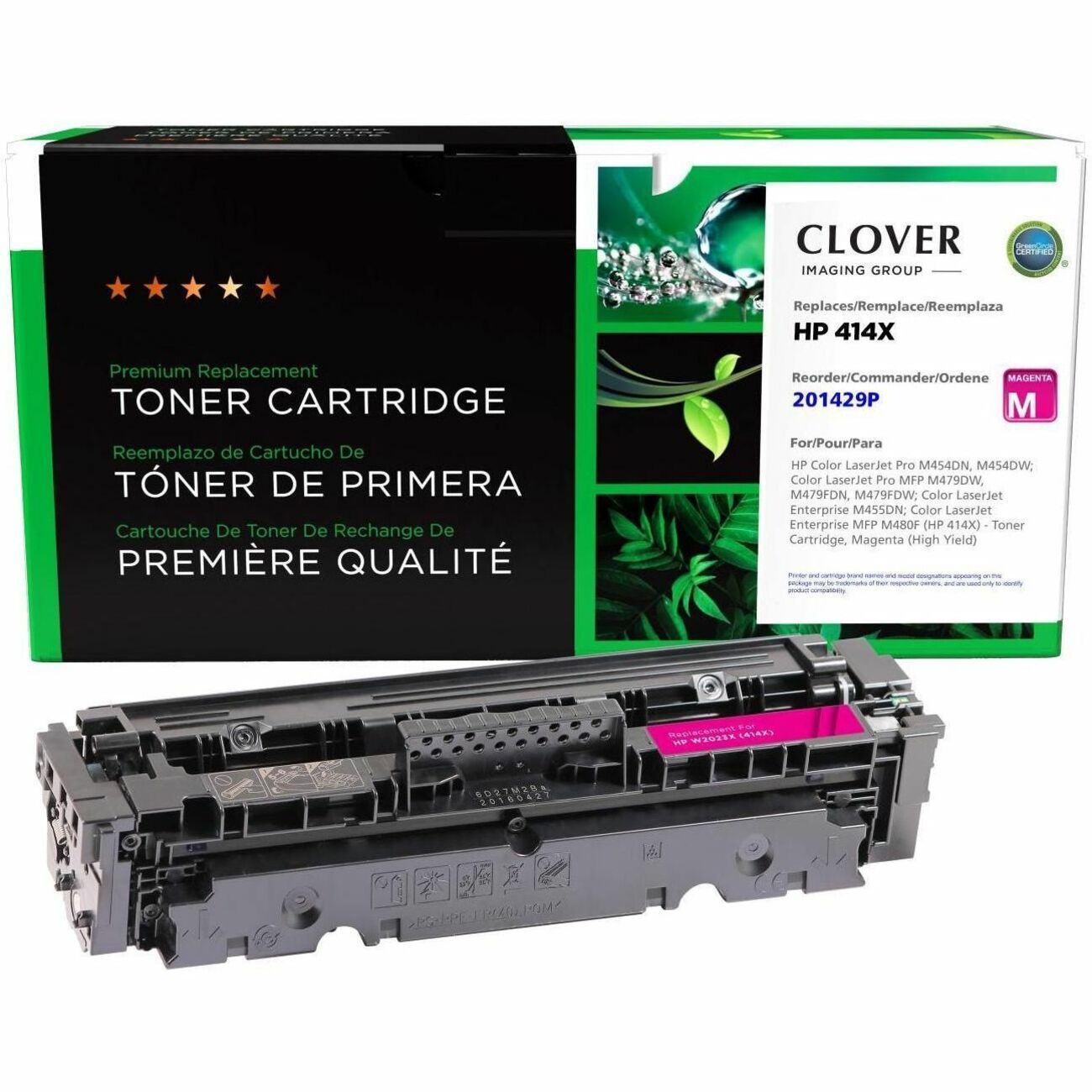 Clover Imaging Remanufactured High Yield Magenta Toner Cartridge (New Chip) for HP 414X (W2023X) - 201429P