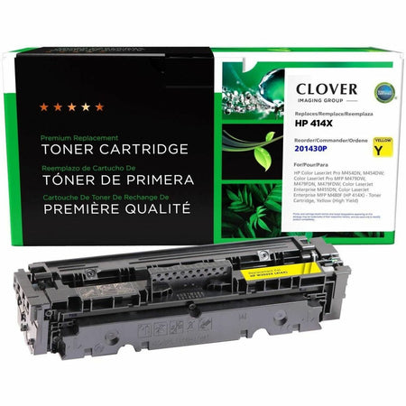 Clover Imaging Remanufactured High Yield Yellow Toner Cartridge (New Chip) for HP 414X (W2022X) - 201430P