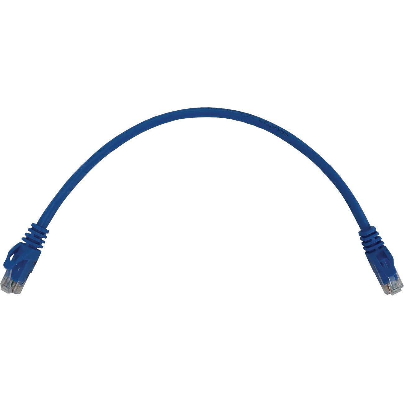 Tripp Lite by Eaton Cat6a 10G Snagless Molded UTP Ethernet Cable (RJ45 M/M), PoE, Blue, 1 ft. (0.3 m) - N261-001-BL