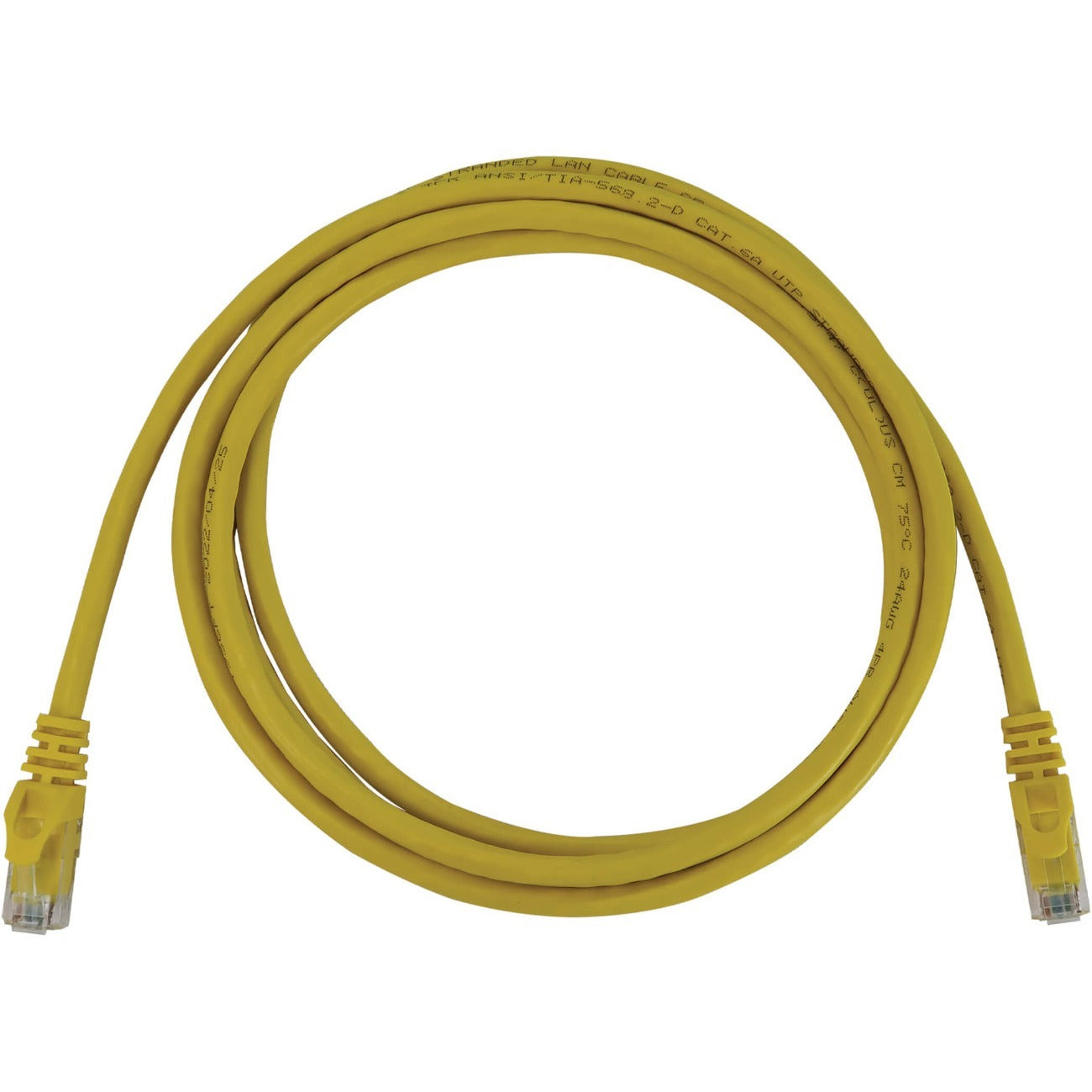 Eaton Tripp Lite Series Cat6a 10G Snagless Molded UTP Ethernet Cable (RJ45 M/M), PoE, Yellow, 6 ft. (1.8 m) - N261-006-YW