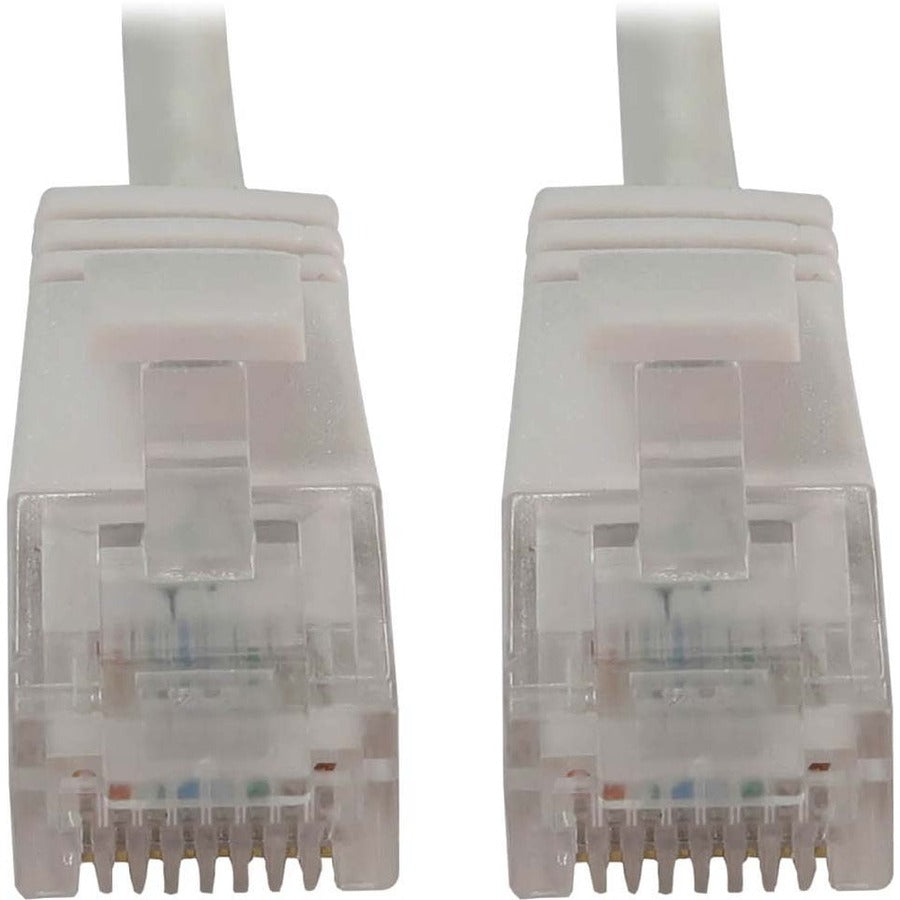 Eaton Tripp Lite Series Cat6a 10G Snagless Molded Slim UTP Ethernet Cable (RJ45 M/M), PoE, White, 5 ft. (1.5 m) - N261-S05-WH