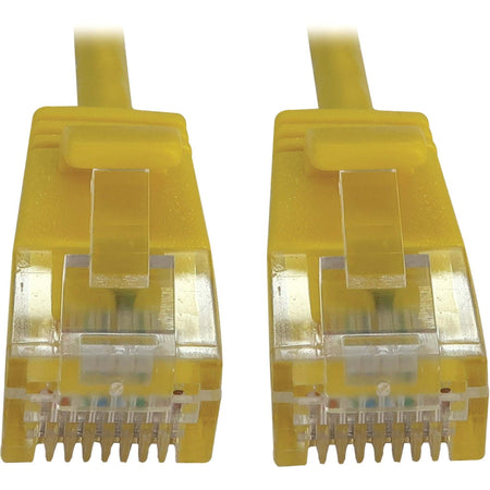 Eaton Tripp Lite Series Cat6a 10G Snagless Molded Slim UTP Ethernet Cable (RJ45 M/M), PoE, Yellow, 7 ft. (2.1 m) - N261-S07-YW