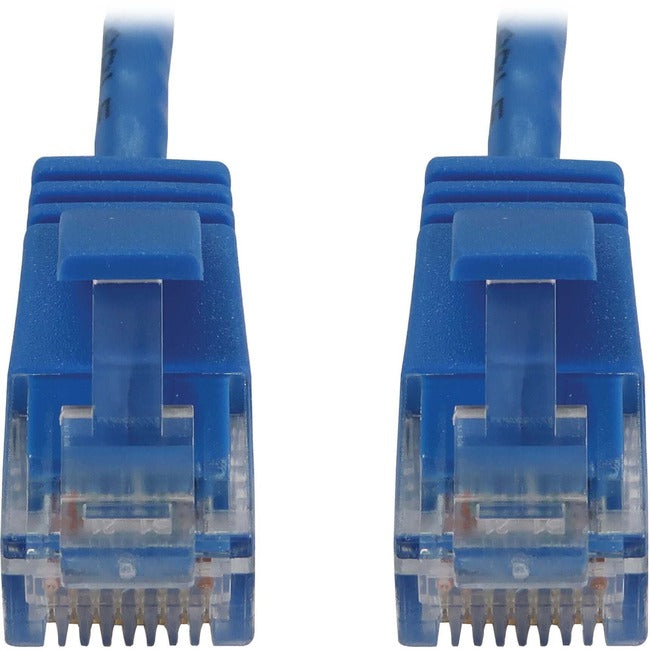 Eaton Tripp Lite Series Cat6a 10G Snagless Molded Slim UTP Ethernet Cable (RJ45 M/M), PoE, Blue, 6 in. (15 cm) - N261-S6N-BL