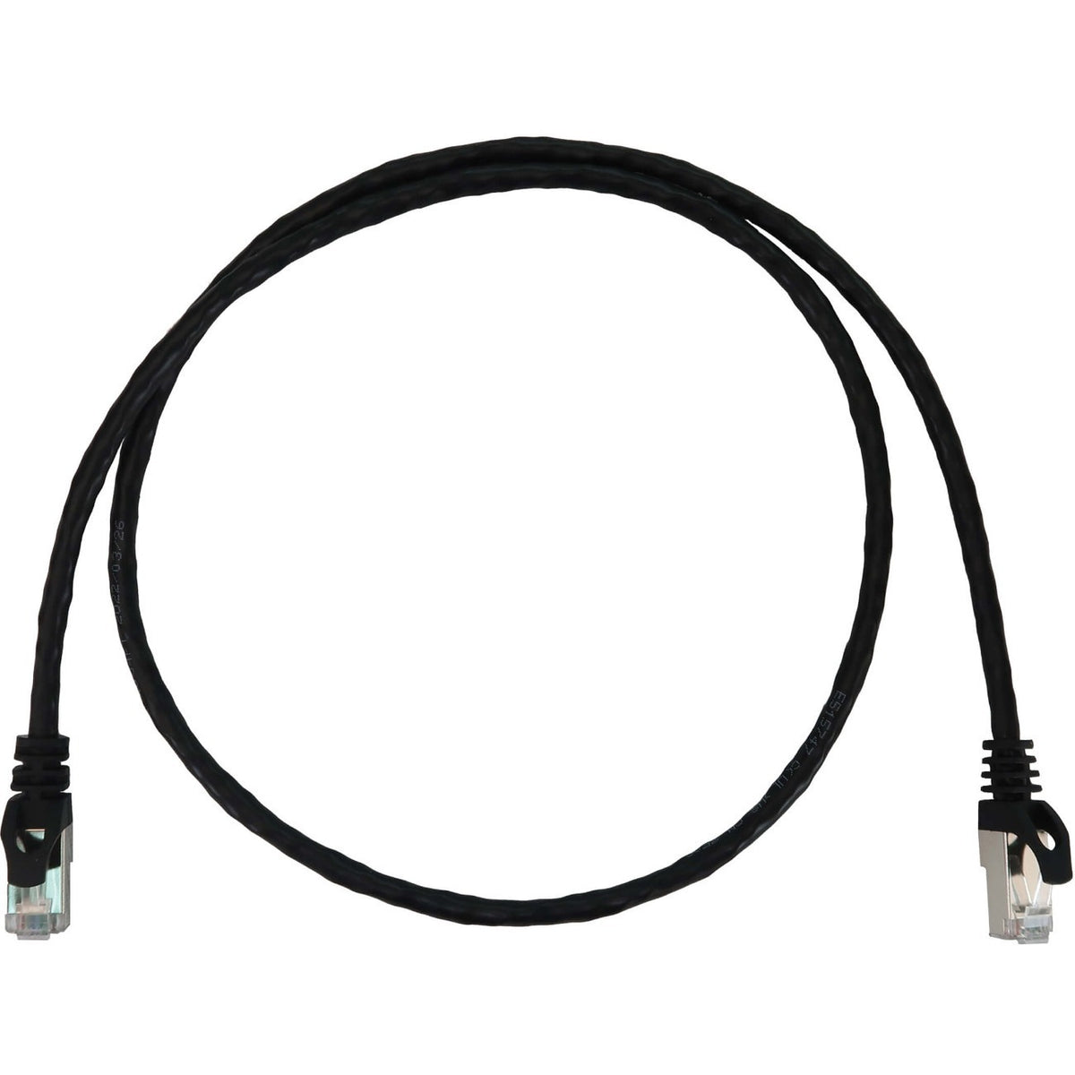 Eaton Tripp Lite Series Cat6a 10G Snagless Shielded Slim STP Ethernet Cable (RJ45 M/M), PoE, Black, 3 ft. (0.9 m) - N262-S03-BK