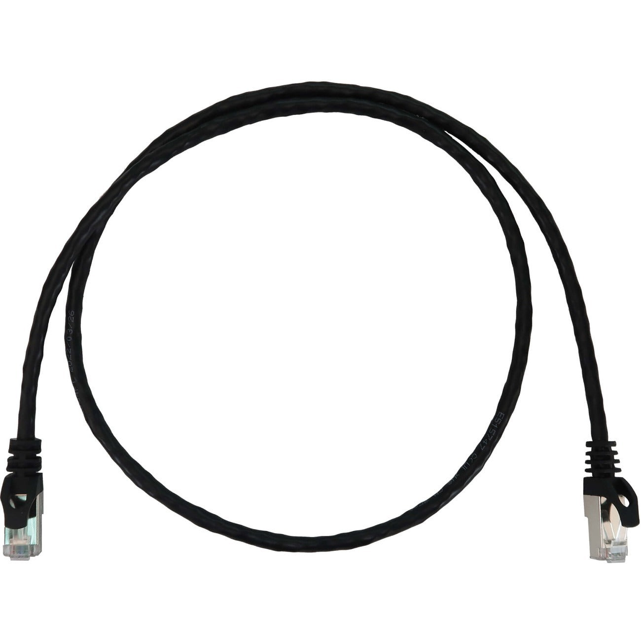 Eaton Tripp Lite Series Cat6a 10G Snagless Shielded Slim STP Ethernet Cable (RJ45 M/M), PoE, Black, 3 ft. (0.9 m) - N262-S03-BK