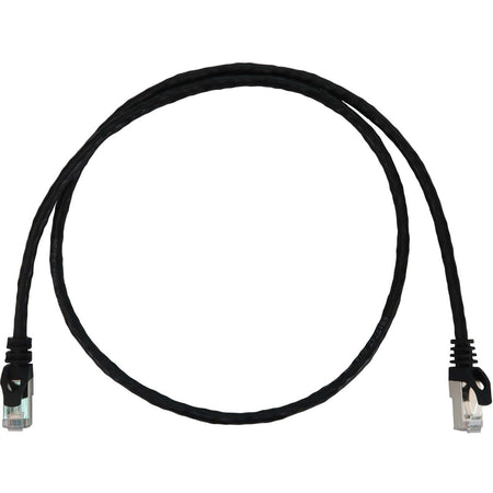 Eaton Tripp Lite Series Cat6a 10G Snagless Shielded Slim STP Ethernet Cable (RJ45 M/M), PoE, Black, 3 ft. (0.9 m) - N262-S03-BK
