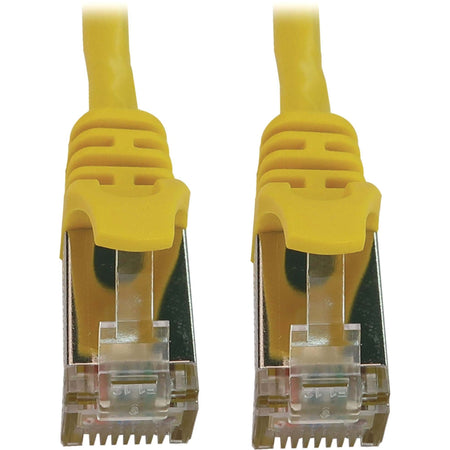 Eaton Tripp Lite Series Cat6a 10G Snagless Shielded Slim STP Ethernet Cable (RJ45 M/M), PoE, Yellow, 15 ft. (4.6 m) - N262-S15-YW