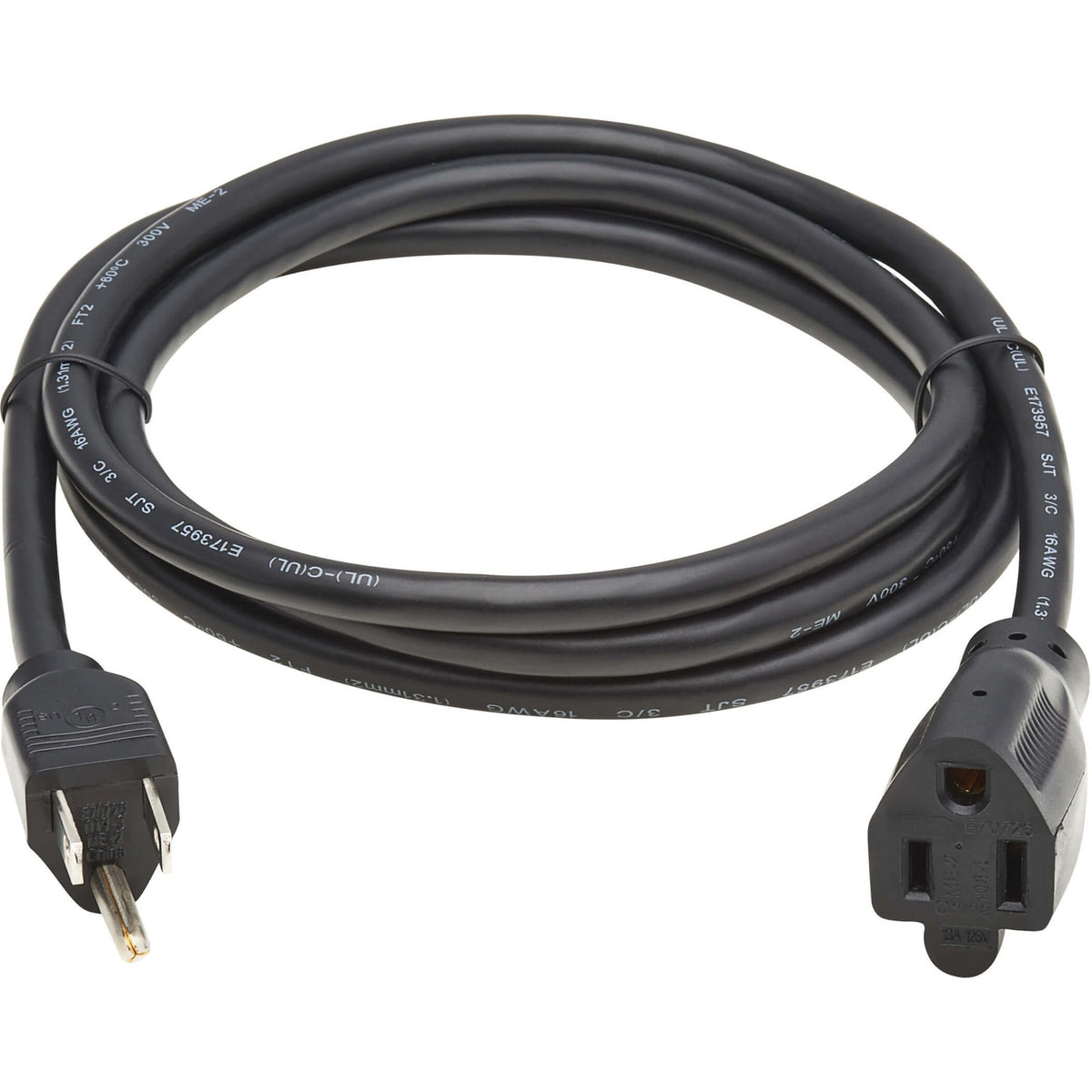 Eaton Tripp Lite Series Power Extension Cord, NEMA 5-15P to NEMA 5-15R - 13A, 120V, 16 AWG, 6 ft. (1.8 m), Black - P022-006-13A