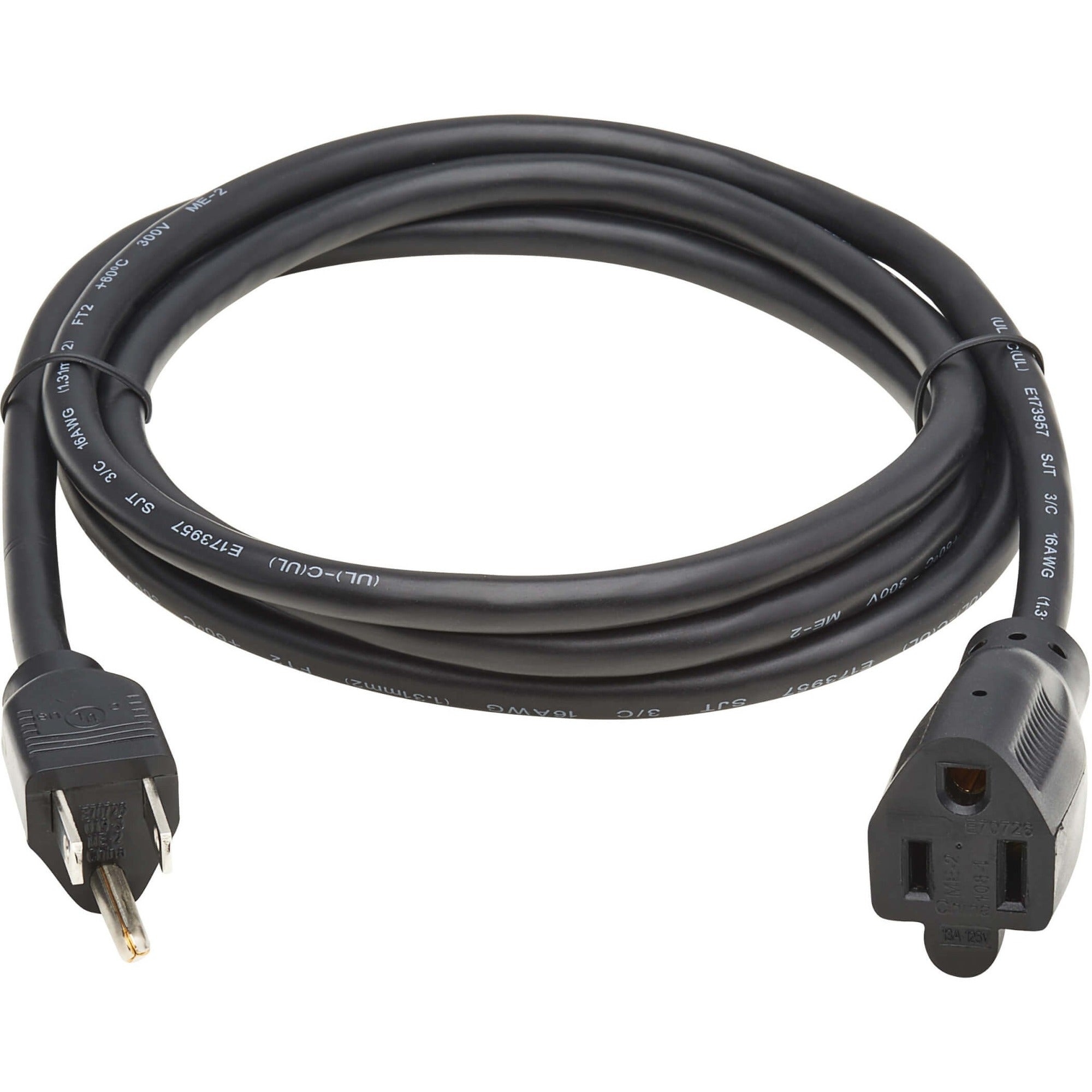 Eaton Tripp Lite Series Power Extension Cord, NEMA 5-15P to NEMA 5-15R - 13A, 120V, 16 AWG, 6 ft. (1.8 m), Black - P022-006-13A