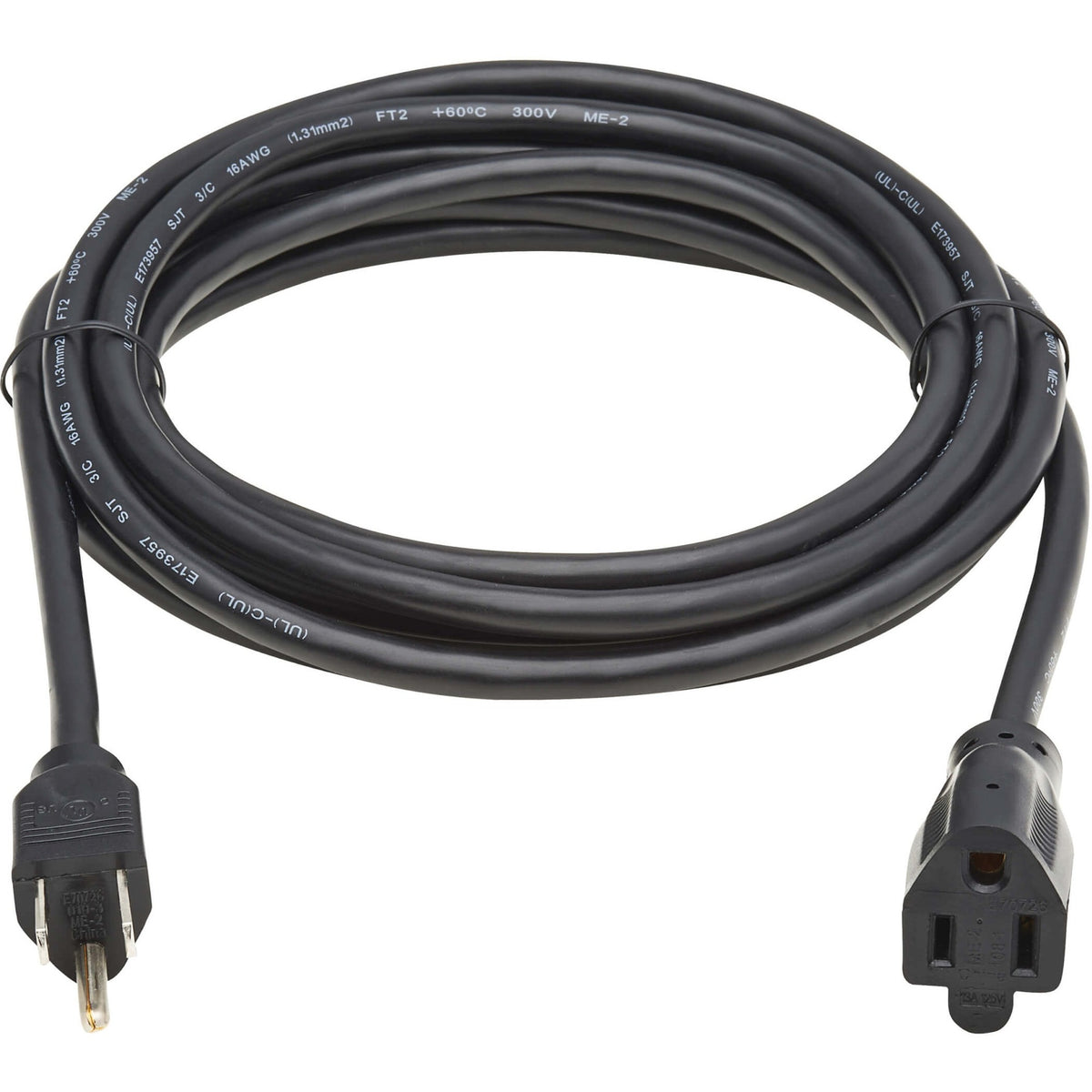 Eaton Tripp Lite Series Power Extension Cord, NEMA 5-15P to NEMA 5-15R - 13A, 120V, 16 AWG, 10 ft. (3 m), Black - P022-010-13A