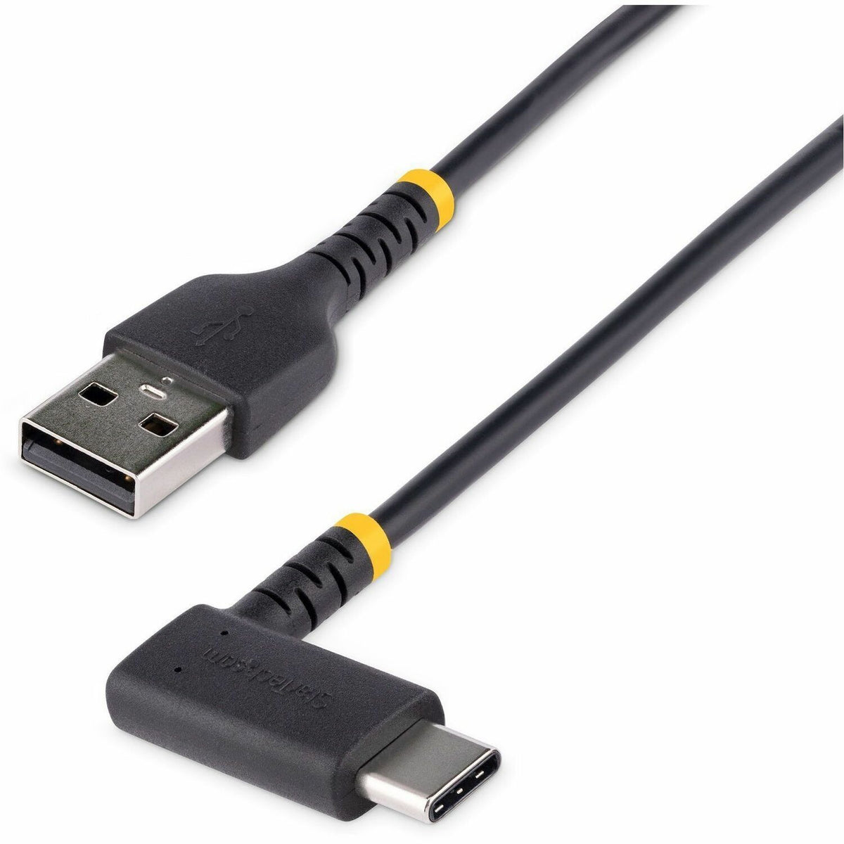 StarTech.com 6in (15cm) USB A to C Charging Cable Right Angle, Heavy Duty Fast Charge USB-C Cable, Durable and Rugged Aramid Fiber, 3A - R2ACR-15C-USB-CABLE