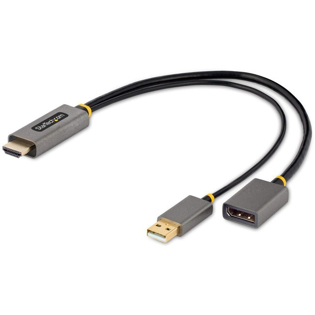 StarTech.com 1ft (30cm) HDMI to DisplayPort Adapter, 4K 60Hz HDR HDMI Source to DP Monitor, USB Bus Powered, HDMI 2.0 to DisplayPort 1.2 - 128-HDMI-DISPLAYPORT