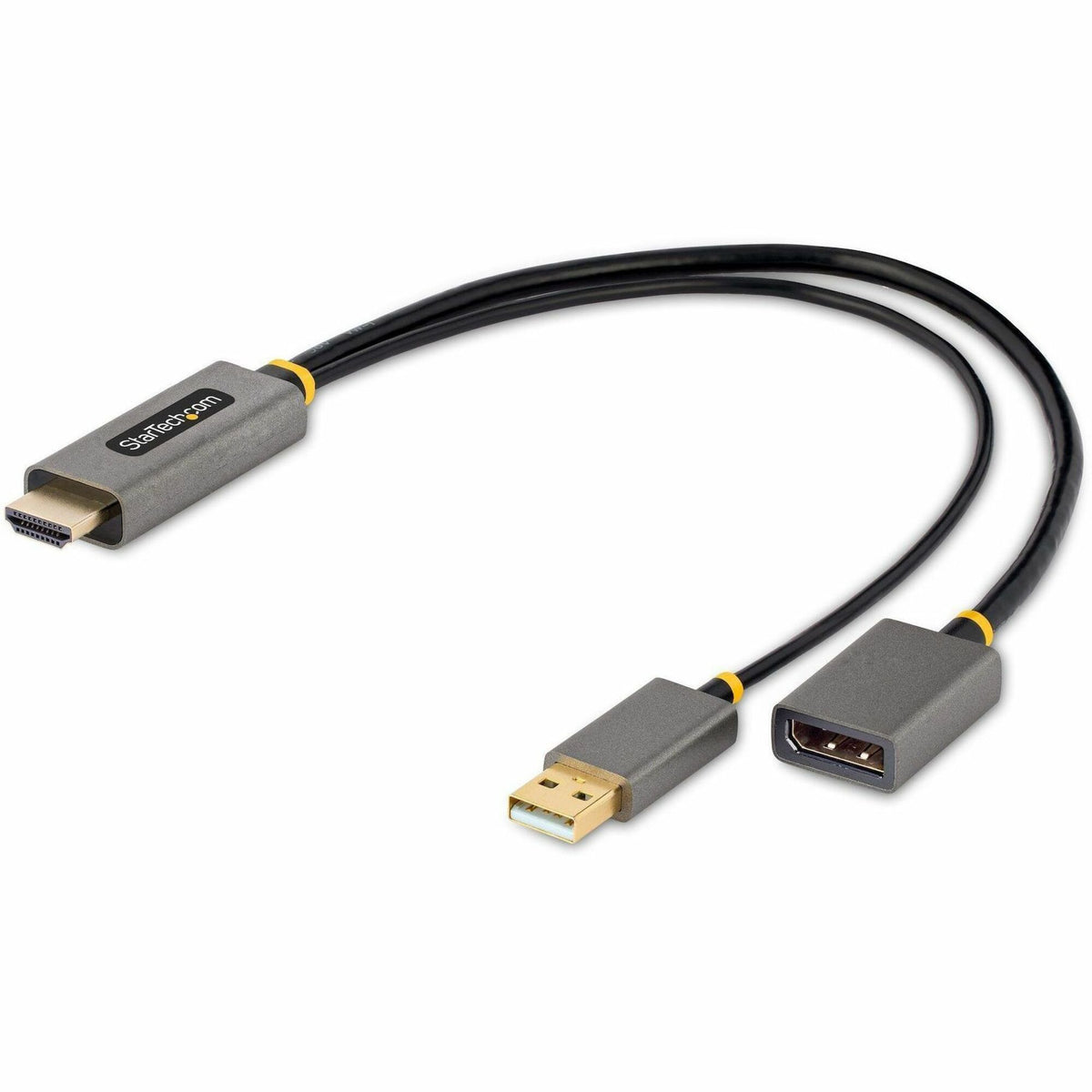 StarTech.com 1ft (30cm) HDMI to DisplayPort Adapter, 4K 60Hz HDR HDMI Source to DP Monitor, USB Bus Powered, HDMI 2.0 to DisplayPort 1.2 - 128-HDMI-DISPLAYPORT