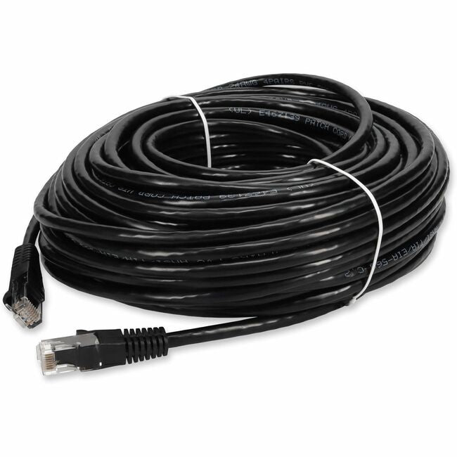 AddOn 150ft RJ-45 (Male) to RJ-45 (Male) Black Cat6 UTP PVC Copper Patch Cabl - ADD-150FCAT6-BK