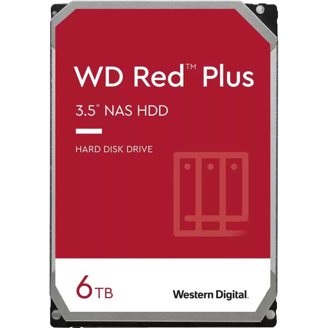 WD Red Plus WD60EFPX 6 TB Hard Drive - 3.5" Internal - SATA (SATA/600) - Conventional Magnetic Recording (CMR) Method - WD60EFPX