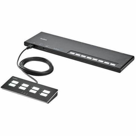 Belkin 8-Port Dual Head Base Modular Secure KVM Switch PP4.0 W/Remote - F1DN208MOD-BA-4