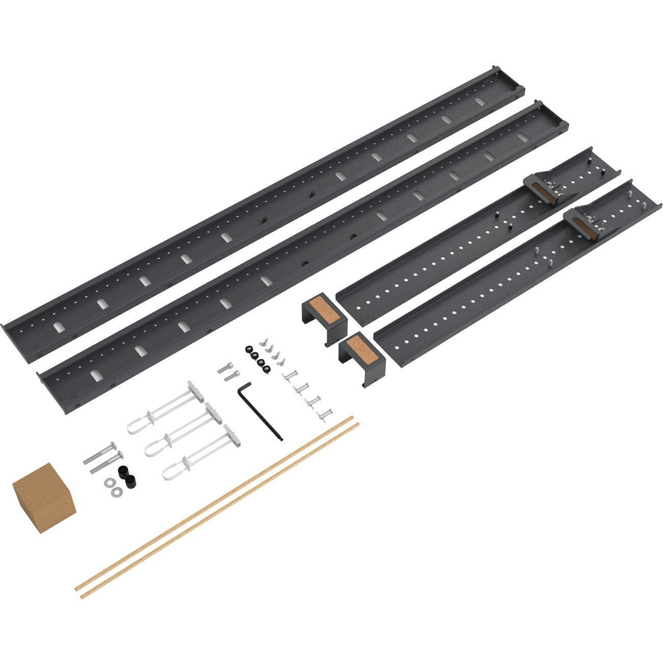 Heckler Design Mounting Rail Kit for Display, Wall Mount - Black Gray - H803-BG