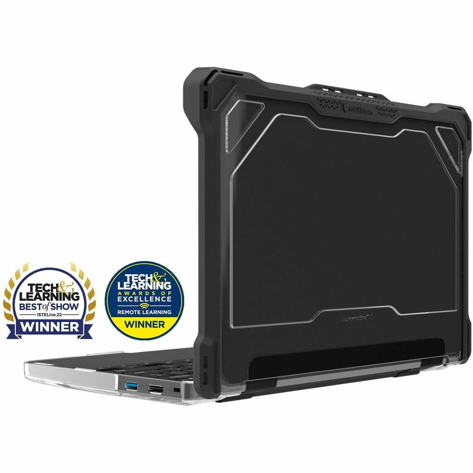 MAXCases Extreme Shell-L for Lenovo 14e Chromebook and 14w Windows G2 14" (Black/Clear) - LN-ESL-14EW-G2-BCLR