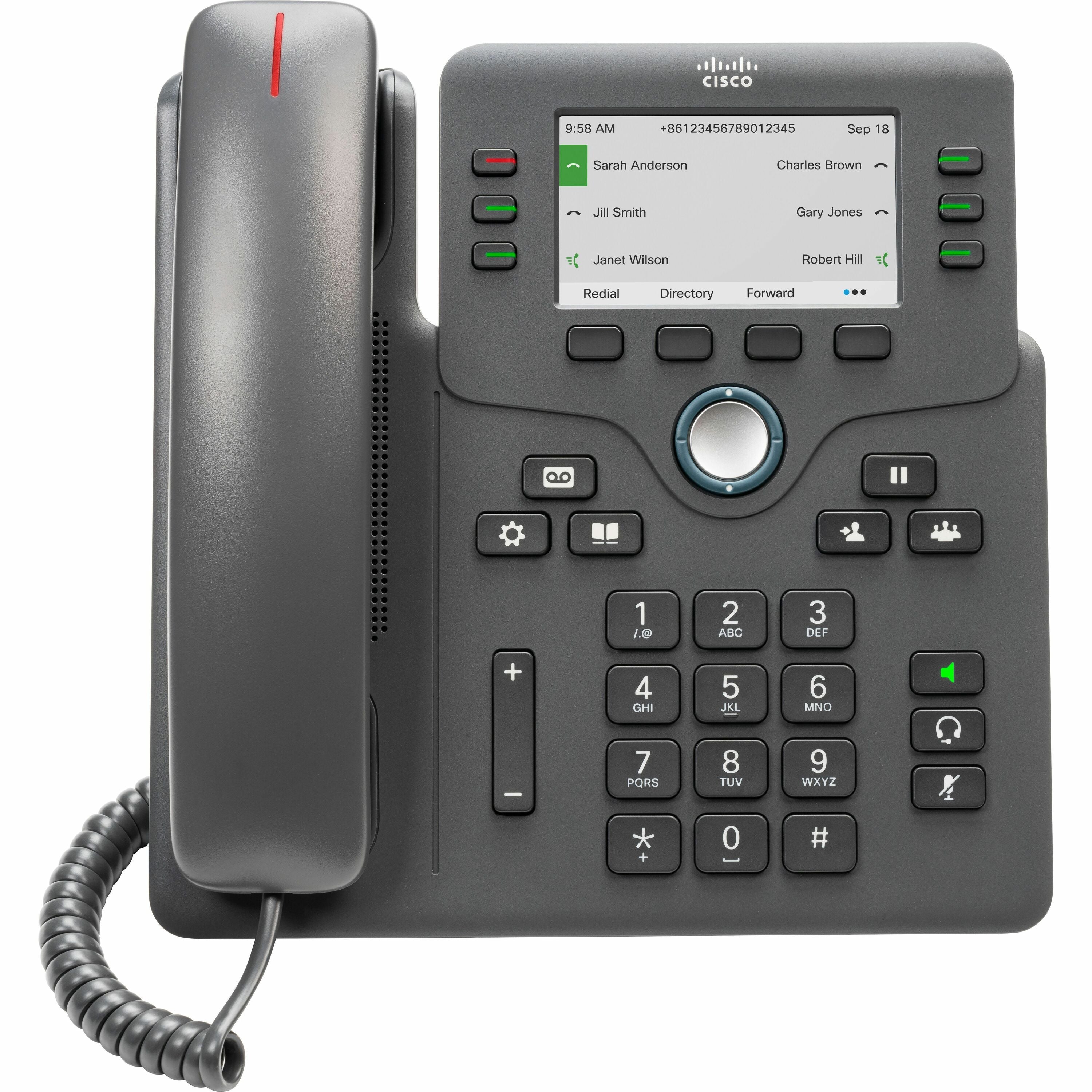 Cisco 6871 IP Phone - Refurbished - Corded - Corded/Cordless - Wi-Fi - Wall Mountable - Charcoal - CP-6871-3PCC-K9-RF