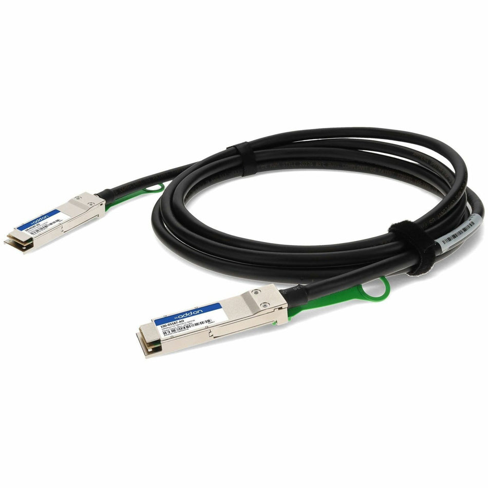 AddOn Calix&reg; Compatible TAA Compliant 100GBase-CU QSFP28 to QSFP28 Direct Attach Cable (Passive Twinax, 50cm, 30AWG, -40 to 85C) - 100-05587-AO