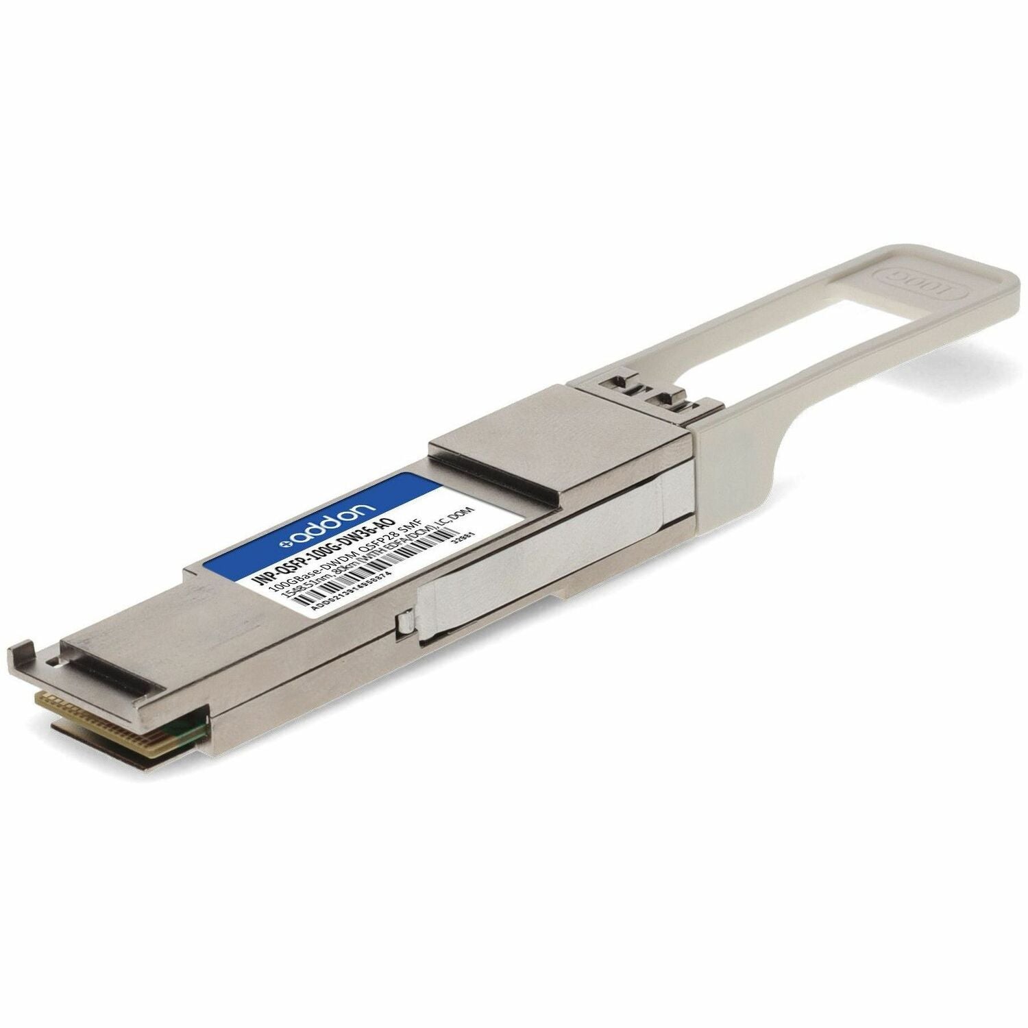 AddOn Juniper Networks&reg; JNP-QSFP-100G-DW36 Compatible TAA 100GBase-DWDM PAM4 QSFP28 Transceiver Single Lambda (SMF, 1548.51nm, 80km w/EDFA/DCM, LC, DOM) - JNP-QSFP-100G-DW36-AO