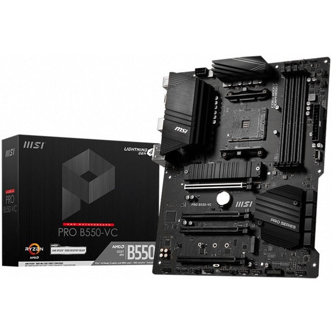 MSI Pro B550-VC Gaming Desktop Motherboard - AMD B550 Chipset - Socket AM4 - ATX - B550PROVC