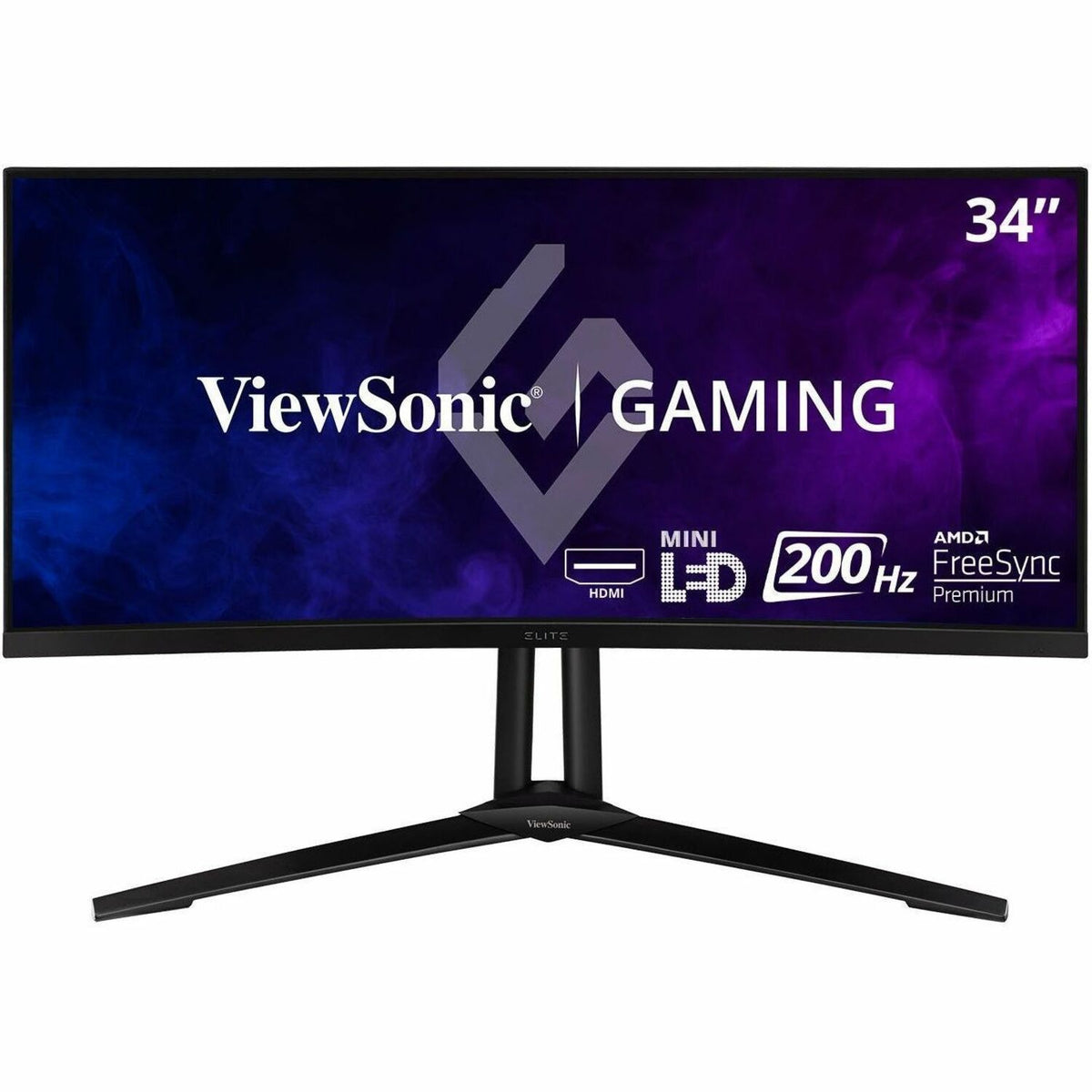 ViewSonic XG341C-2K 34 Inch 1440p 21:9 Curved Gaming Monitor 1ms, 200Hz, FreeSync Premium Pro, Mini LED, HDMI 2.1, USB C, HDR1400 - XG341C-2K