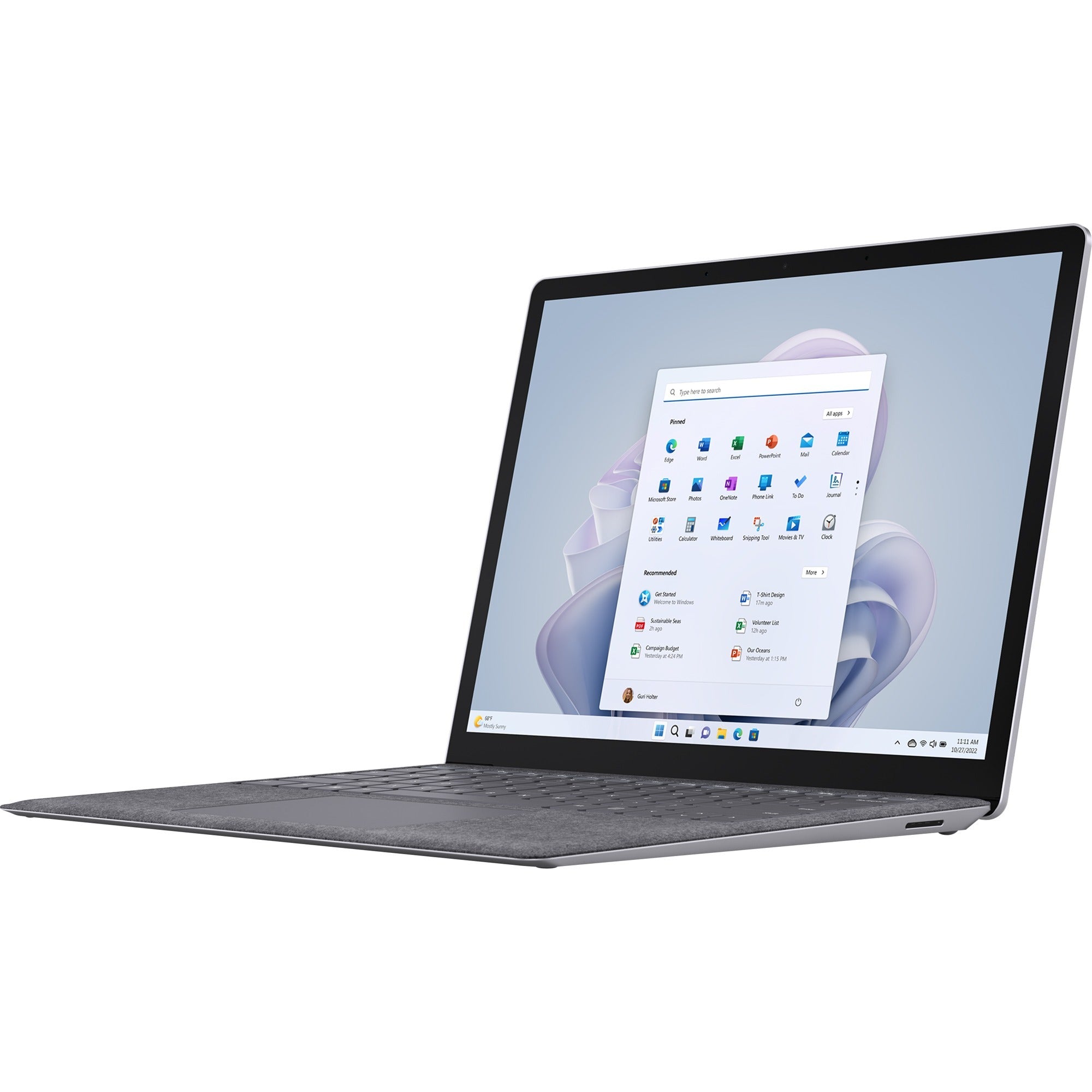Microsoft Surface Laptop 5 13.5" Touchscreen Notebook - 2256 x 1504 - Intel Core i7 12th Gen i7-1265U - Intel Evo Platform - 16 GB Total RAM - 256 GB SSD - Platinum - RB1-00024