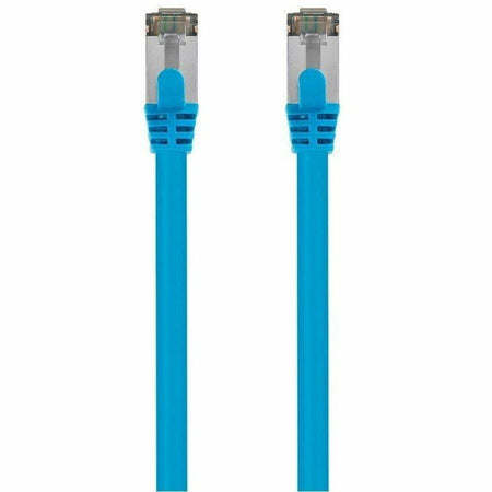 Monoprice Cat8 Ethernet Patch Cable - 26AWG, S/FTP, 2GHz, 40G, Pure Bare Copper, 7ft, Blue - 41025