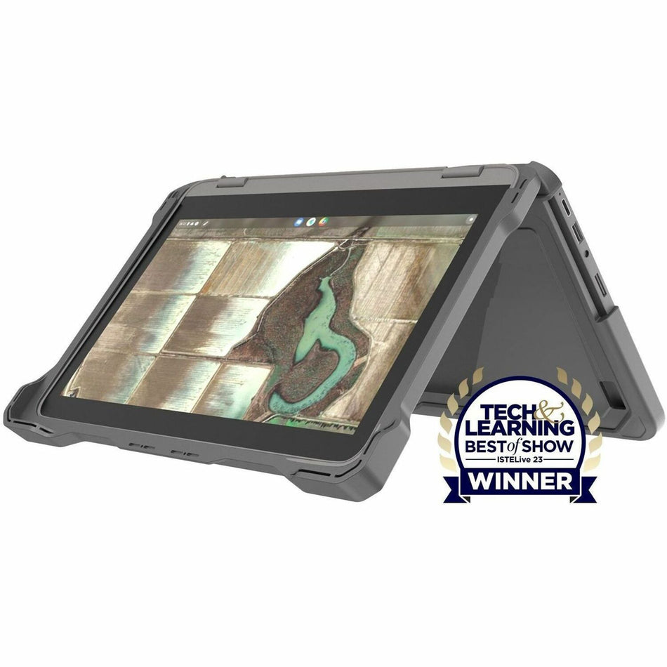 MAXCases Extreme Shell-F Slide Case for Lenovo 300e/500e G3 Chromebook/Windows 11" (Gray/Clear) - LN-ESF-300E-G3-GRY