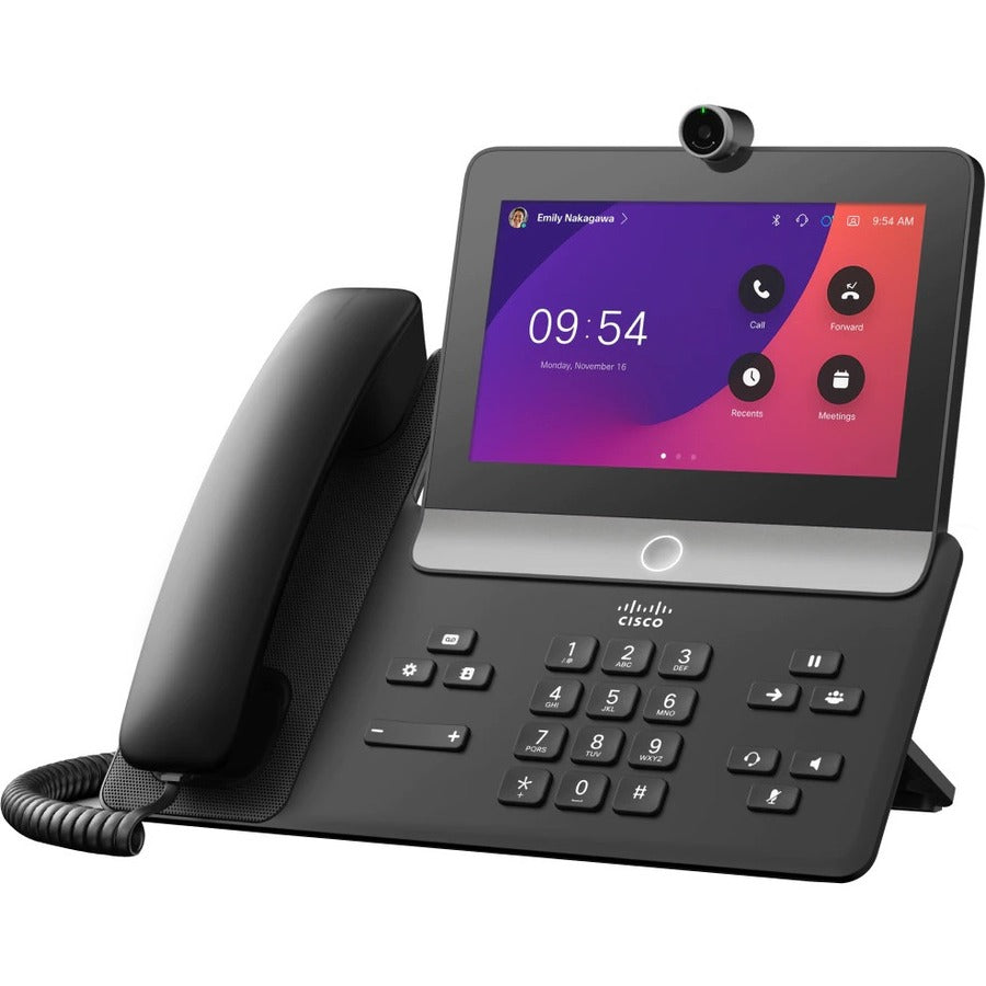 Webex 8875 IP Phone - Corded - Corded - Wi-Fi, Bluetooth - Desktop - Carbon Black - CP-8875-K9=