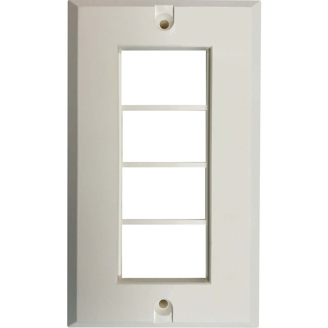 Tripp Lite by Eaton 4-Port UK-Style Gang Frame for 6C-Type Insert Module, White - N042U-WF2-6C