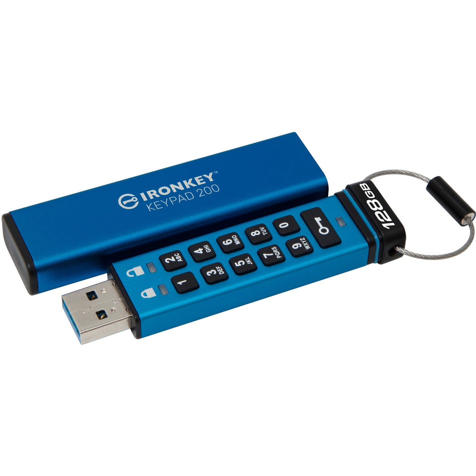 Kingston Keypad 200 128GB USB 3.2 (Gen 1) Type A Flash Drive - IKKP200/128GB