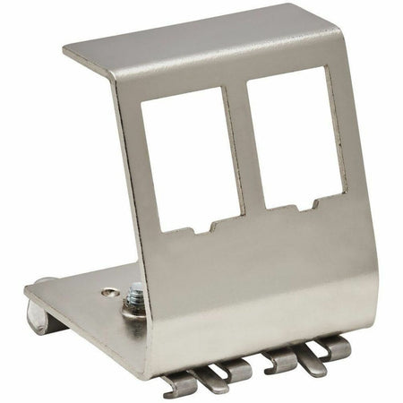 Eaton Tripp Lite Series 2-Port Metal DIN-Rail Mounting Module for Snap-In Keystone Jacks and Couplers, Silver, TAA - N063-002