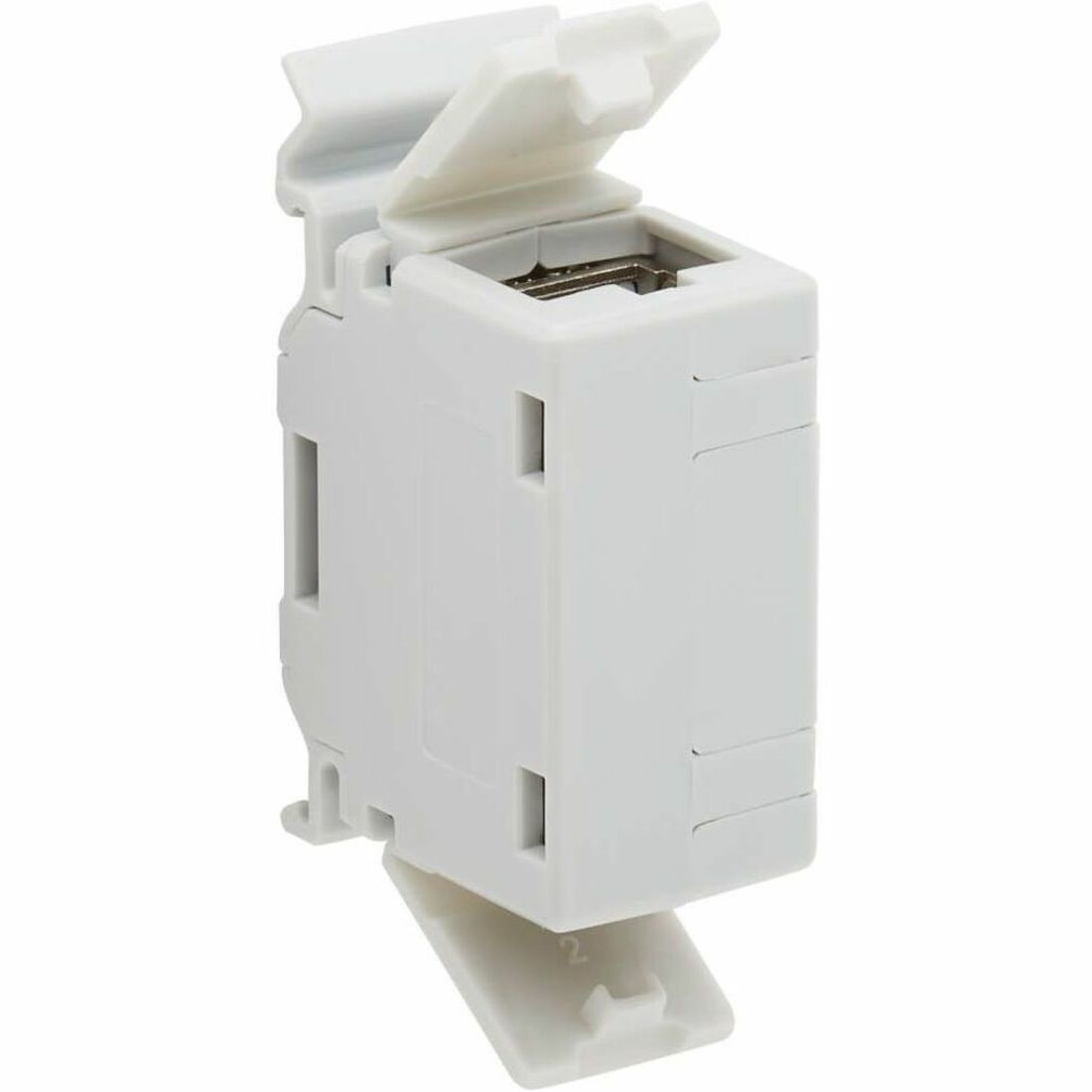 Eaton Tripp Lite Series Cat6a Shielded In-Line DIN-Rail Mountable Snap-In Coupler (RJ45 F/F), TAA - N235-D01-SH-6A