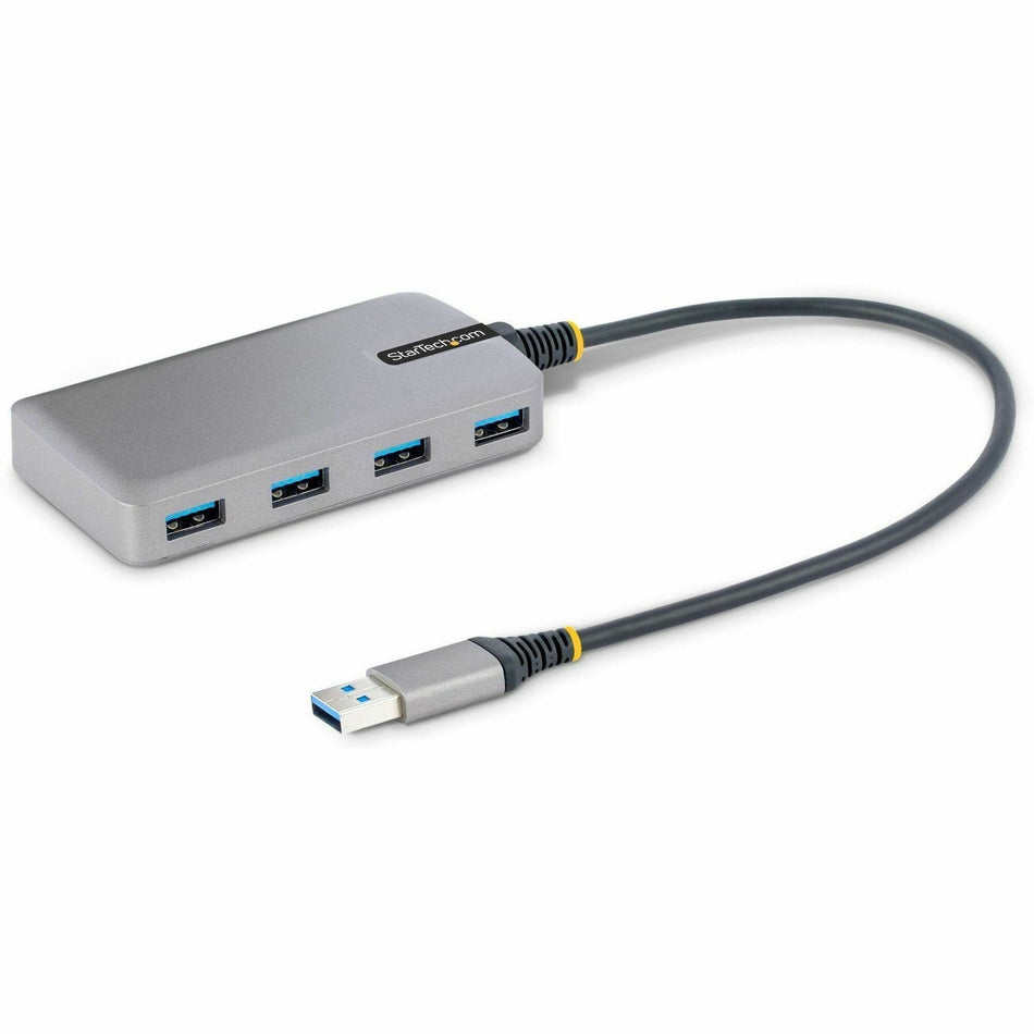 StarTech.com 4-Port USB Hub, USB 3.0 5Gbps, Bus Powered, USB-A to 4xA w/ Optional Auxiliary Power, Portable Laptop USB Hub, 1ft/30cm Cable - 5G4AB-USB-A-HUB