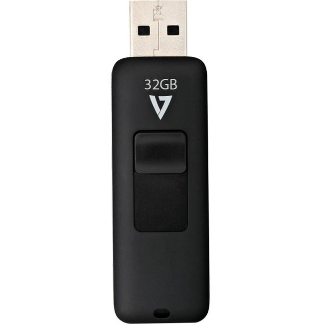 V7 32GB USB 2.0 Flash Drive - With Retractable USB Connector - VF232GAR